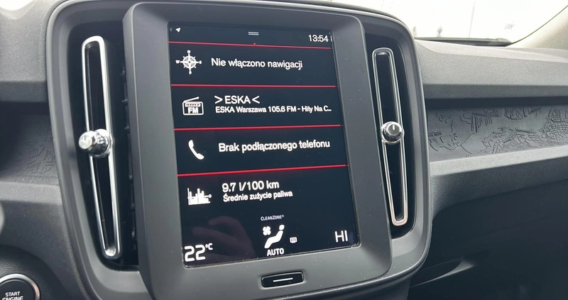 Volvo XC 40 cena 124900 przebieg: 69790, rok produkcji 2021 z Prudnik małe 121